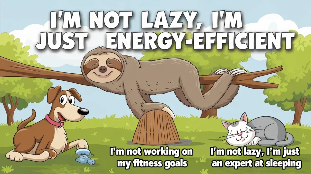 Funny Lazy Animal Lines