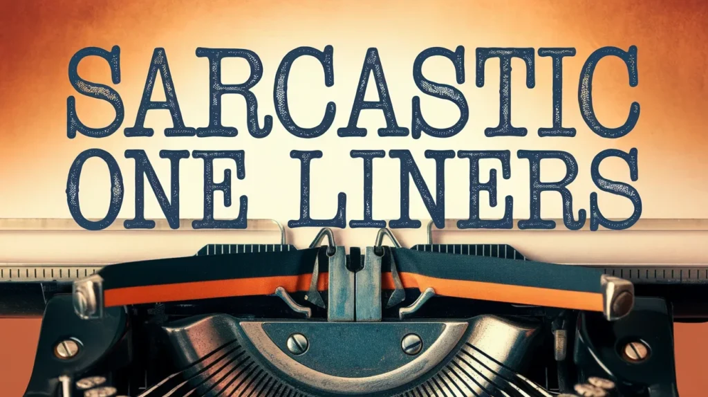 Sarcastic One Liners
