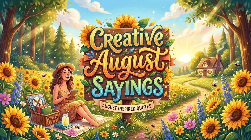 Creative August Sayings