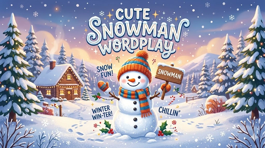 Cute Snowman Wordplay