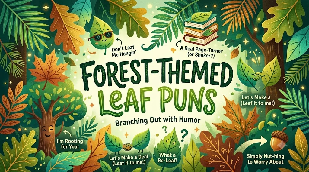 Forest-Themed Leaf Puns