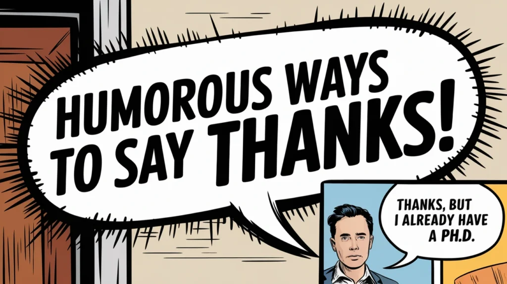 Humorous Ways to Say Thanks