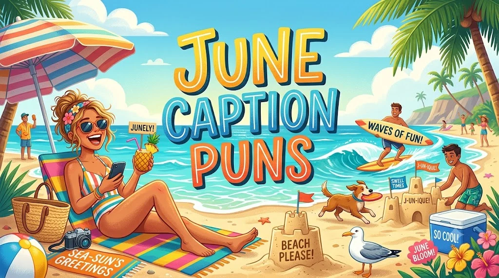 June Caption Puns