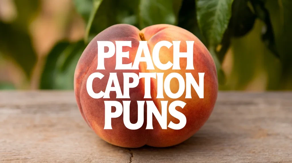 Peach Caption Puns