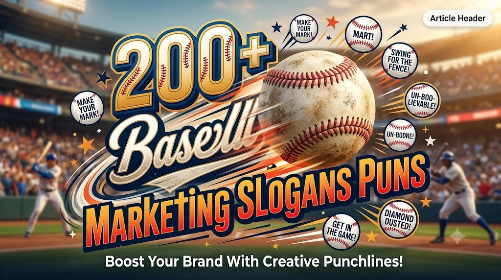 200+ Baseball Marketing Slogans Puns