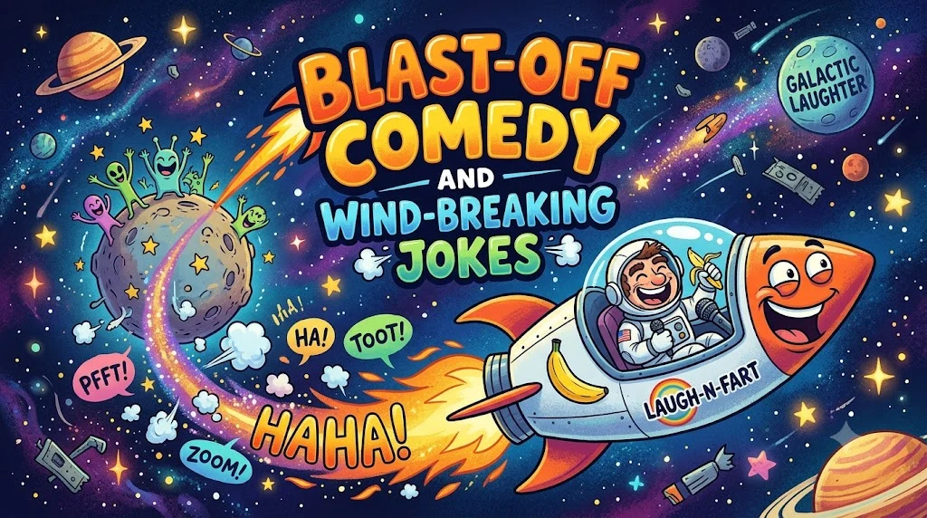 Blast-Off Comedy and Wind-Breaking Jokes