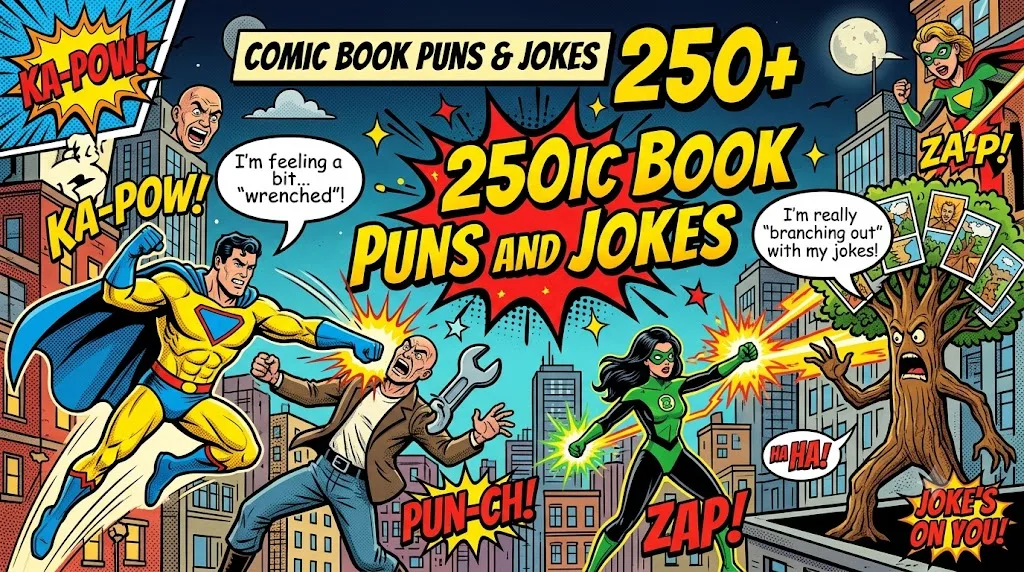 comic book puns and jokes