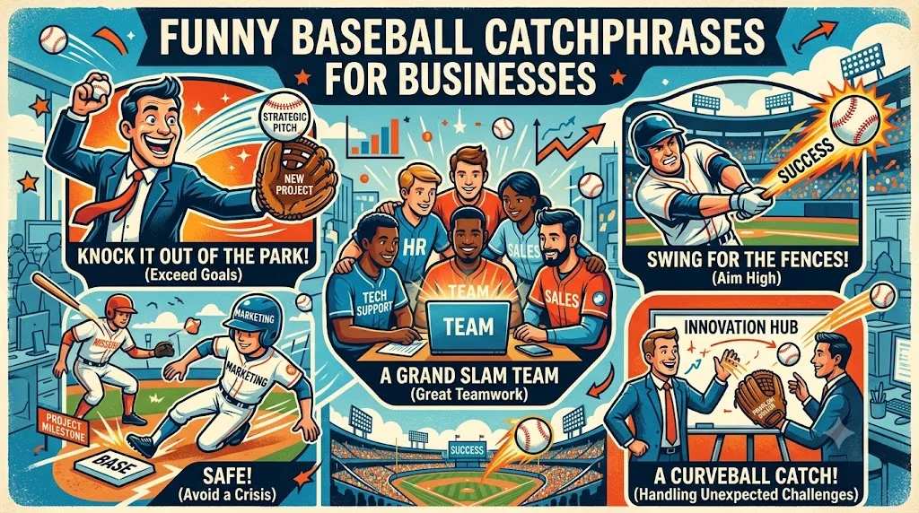 Funny Baseball Catchphrases for Businesses