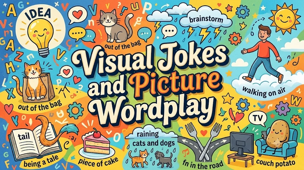 Visual Jokes and Picture Wordplay
