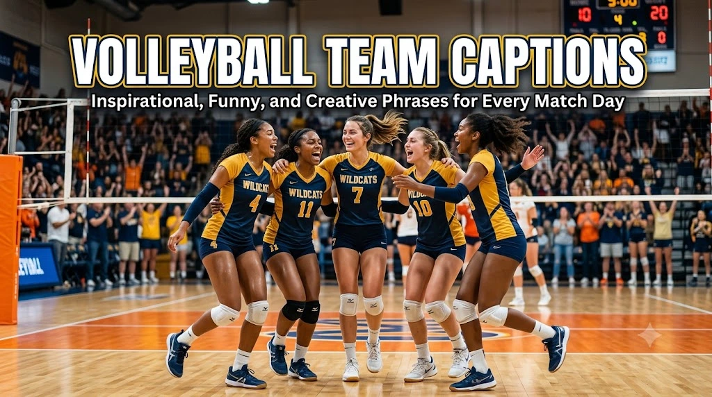 Volleyball Team Captions
