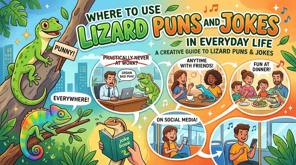 Where to Use Lizard Puns and Jokes in Everyday Life