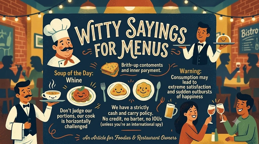 Witty Sayings for Menus
